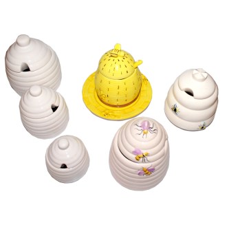 Ceramic honey jar - various colors